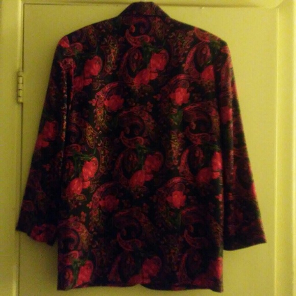 Vintage Amanda Fielding Silk Paisley Floral Blazer - Picture 6 of 6